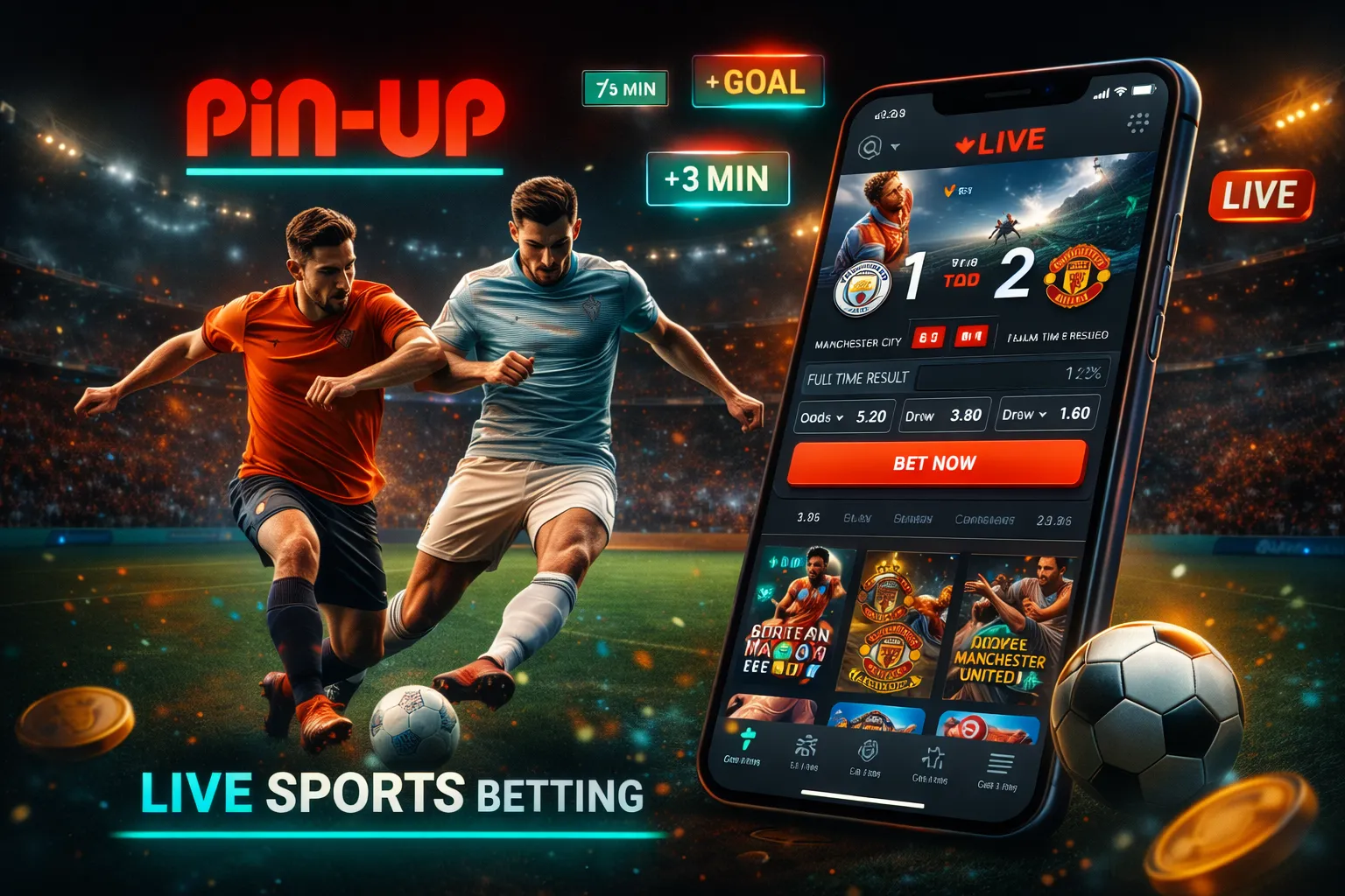 Apuestas deportivas Pin Up Chile en móvil