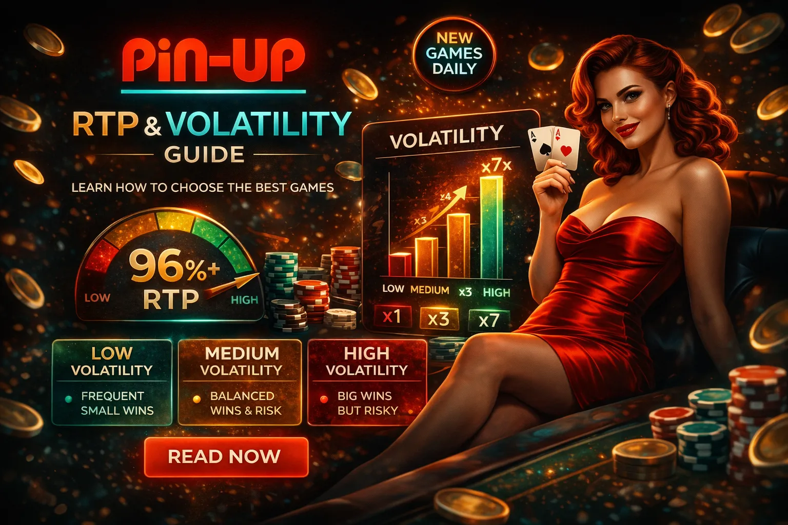 Guía RTP y volatilidad de slots Pin Up